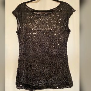 Limited Black Sequin Shirt M